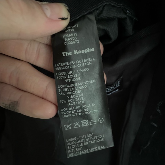 The Kooples Navy Blue Trench Coat Size 46 EU - Picture 7 of 7